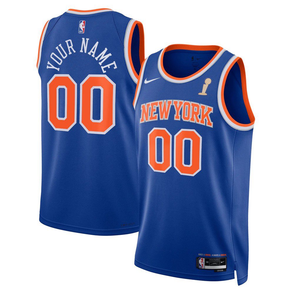 New York Knicks Unisex Blue 2026 Champions Swingman Custom Jersey - Icon Edition-Pro Kit Vault | Brand New 26/27 Sports Jerseys